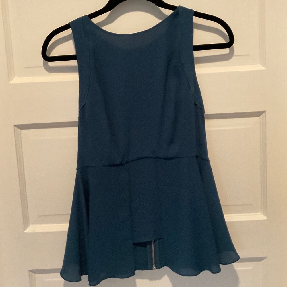 Blue peplum Top—Elizabeth and James, size small
